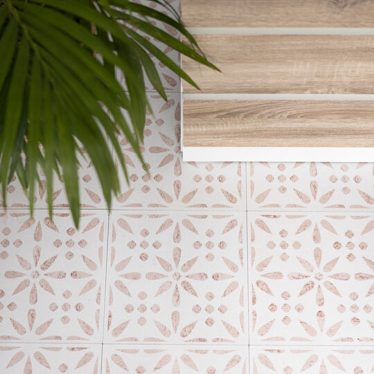 selbstklebende Bodenfliesen Vintage Flowers (11er Set) image number null